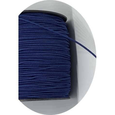 100 mètres de Cordon Elastique Bleu Navy X 100 Mètres Echeveau En 2 mm A Coudre Pour Loisirs Créatifs.