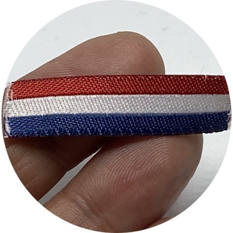 Ruban Etiquette Tissé Tricolore Par 25 Pièces A Coudre -   Etiquette Bleu Blanc Rouge