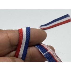 Ruban Etiquette Tissé Tricolore Par 25 Pièces A Coudre -   Etiquette Bleu Blanc Rouge