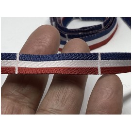 Ruban Etiquette Tissé Tricolore Par 25 Pièces A Coudre -   Etiquette Bleu Blanc Rouge