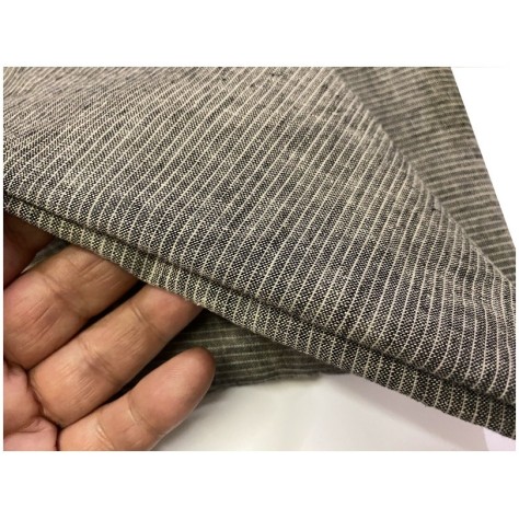 Tissu Coton Gris Chiné Au Mètre En Grande Largeur