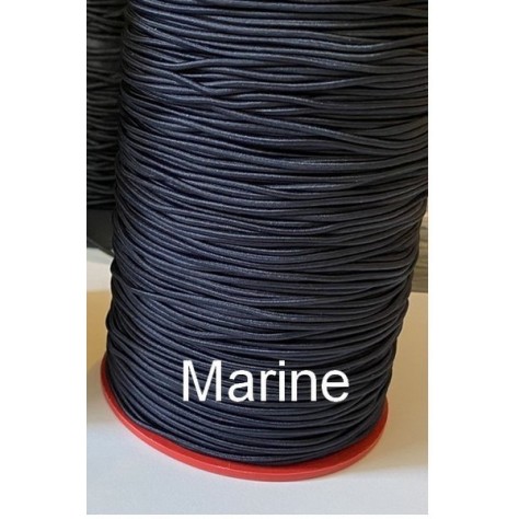 Cordon Lacet Elastique Bleu Marine Rond  En 1.7 mm A Coudre Pour Loisirs Créatifs.