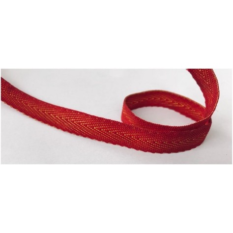 Ruban Sergé  Orangé En 10 mm  En coton  A Coudre Pour Loisirs Créatifs Et Décorations.