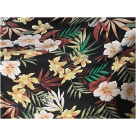 Tissu Crêpe Georgette Imprimé Fleurs A Coudre, pour Décoration et Customisation.