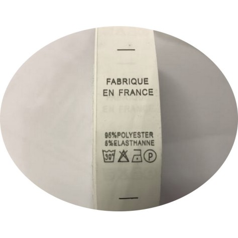 Etiquettes De Vêtements " 95 % Polyester  5 % Elasthanne" x  Par 800 Pièces A Coudre De Composition Textile , Contexture.