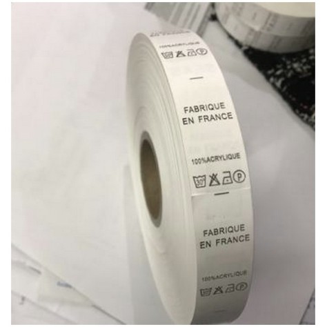 Etiquette De Vêtements  100 % ACRYLIQUE  x  Par 2500 Pièces A Coudre De Composition Textile , Contexture " FABRIQUE EN FRANCE ".