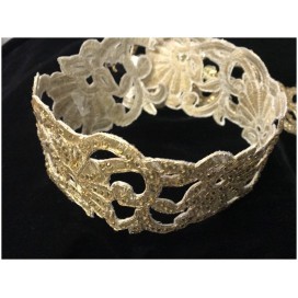 Galon Ruban Brodé Doré OR Strassé  Pour Décorations Caftans Et Customisations.