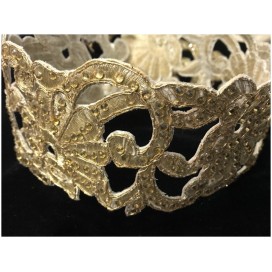 Galon Ruban Brodé Doré OR Strassé  Pour Décorations Caftans Et Customisations.