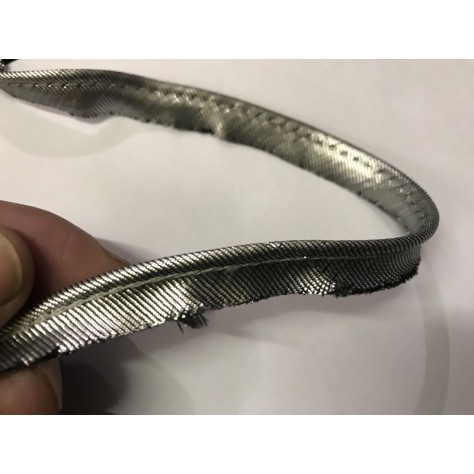 Passepoil Lurex Métallisé Argent Mat Pour Finitions Et Bordure De Vetements