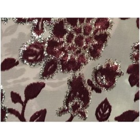 Tissu Velous Dévoré Couture Bleu Royal Au Mètre