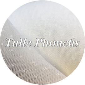 Tissu Tulle Résille Plumetis Blanc Lycra Au Mètre Spéciale Corset