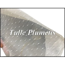 Tissu Tulle Résille Plumetis Blanc Lycra Au Mètre Spéciale Corset
