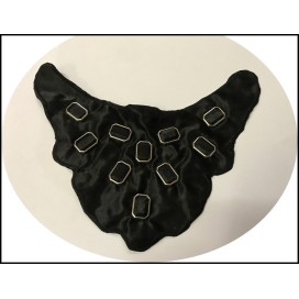 Col Applique A Coudre En Satin Noir
