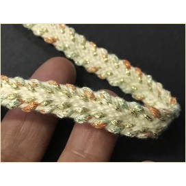 Galon  Style " Chanel" Beige Doré Au Mètre