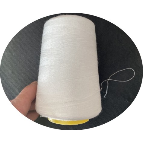 Fil A Coudre Blanc Par Bobine  Coloris Assorties, Cône de FIL  à coudre
