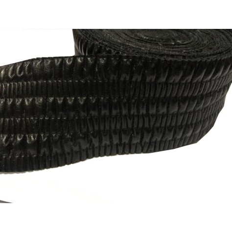 Ruban Simili Cuir Drapé Lycra Au Mètre En  6 Cm Mat Noir A Coudre Pour Vetements  Décorations