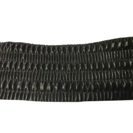 Ruban Simili Cuir Drapé Lycra Au Mètre En  6 Cm Mat Noir A Coudre Pour Vetements  Décorations