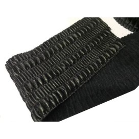 Ruban Simili Cuir Drapé Lycra Au Mètre En  6 Cm Mat Noir A Coudre Pour Vetements  Décorations