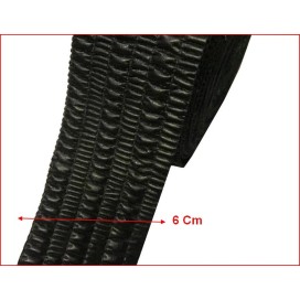 Ruban Simili Cuir Drapé Lycra Au Mètre En  6 Cm Mat Noir A Coudre Pour Vetements  Décorations