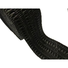 Ruban Simili Cuir Drapé Lycra Au Mètre En  6 Cm Mat Noir A Coudre Pour Vetements  Décorations