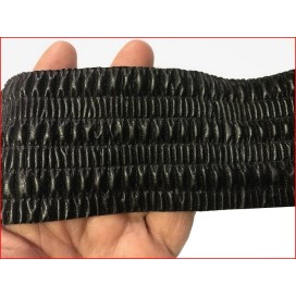 Ruban Simili Cuir Drapé Lycra Au Mètre En  6 Cm Mat Noir A Coudre Pour Vetements  Décorations