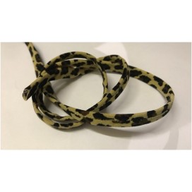 Ruban Spaghetti Daim Motif Léopard Au Mètre Pour Finitions Et Bordure De Vetements