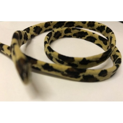 Ruban Spaghetti Daim Motif Léopard Au Mètre Pour Finitions Et Bordure De Vetements