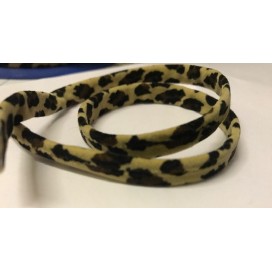 Ruban Spaghetti Daim Motif Léopard Au Mètre Pour Finitions Et Bordure De Vetements