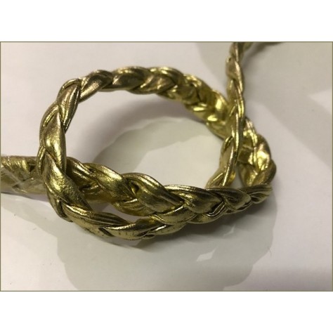 Galon Ruban Tressé En Simili Cuir Doré OR A Coudre Pour Loisirs Créatifs Et Décorations.