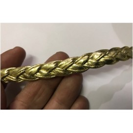 Galon Ruban Tressé En Simili Cuir Doré OR A Coudre Pour Loisirs Créatifs Et Décorations.