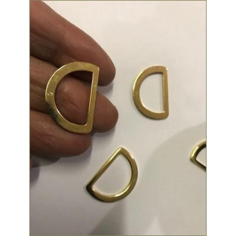 Anneau Etrier Boucle Métal Doré Demi Rond Plat En 2.8 Cm Pour Sangle, Maroquinerie Et Vetements