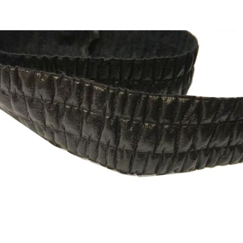 Ruban Simili Cuir Drapé Lycra Au Mètre En  3 Cm Mat Marron A Coudre Pour Vetements  Décorations