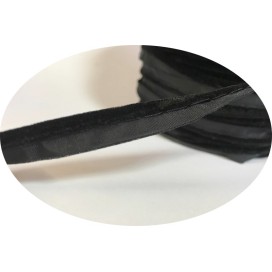 Ruban  Passepoil Daim Noir Au Mètre A Coudre.