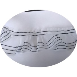 Ruban A Volant Organza élastique Blanc  Pour Customiations Et DécorationsA Coudre