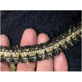 Galon Au Mètre Style " Chanel" Ecru au Mètre Orné de Fil Doré