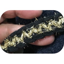 Galon Au Mètre Style " Chanel" Ecru au Mètre Orné de Fil Doré