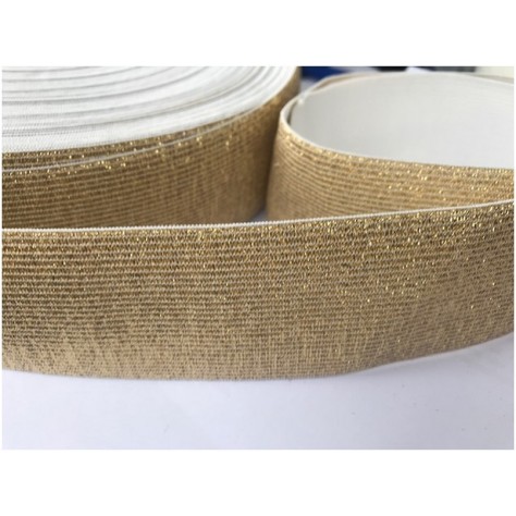 Elastique Plat Doré Or  En 5 Cm Au Mètre A Coudre  Pour Ceintures Loisirs Créatifs La Customisations.