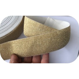 Elastique Plat Doré Or  En 5 Cm Au Mètre A Coudre  Pour Ceintures Loisirs Créatifs La Customisations.