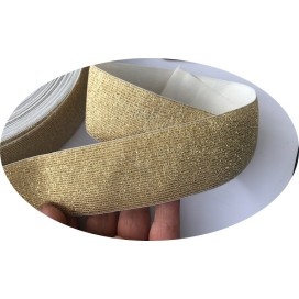 Elastique Plat Doré Or  En 5 Cm Au Mètre A Coudre  Pour Ceintures Loisirs Créatifs La Customisations.