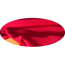 Tissu Pongé De Soie  Rouge Uni Au Mètre Couture.
