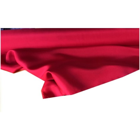 Tissu Pongé De Soie  Rouge Uni Au Mètre Couture.
