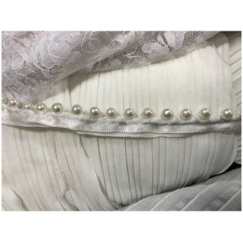 Galon Passepoil Satin Au Mètre Orné De Perles De Culture, Galon Ganse En satin