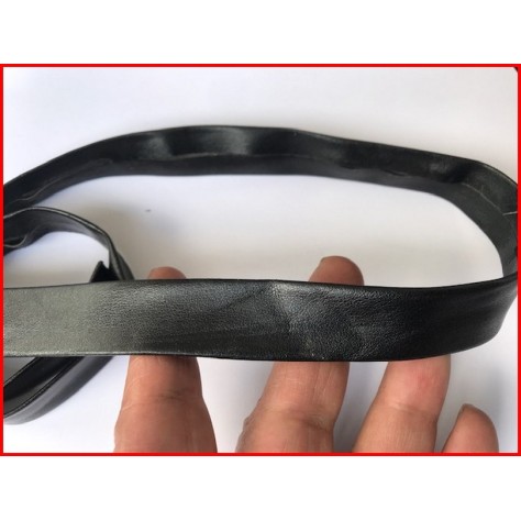 Ruban  Biais Simili Cuir Mat Noir Au Mètre En 20 mm Couture.