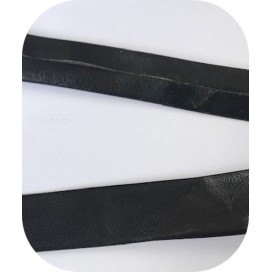Ruban  Biais Simili Cuir Mat Noir Au Mètre En 20 mm Couture.