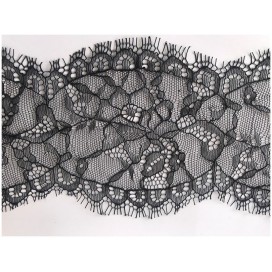 Dentelle Chantilly Couture en 8 cm  A Coudre Noir.