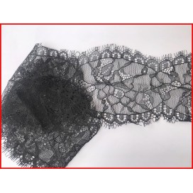 Dentelle Chantilly Couture en 8 cm  A Coudre Noir.