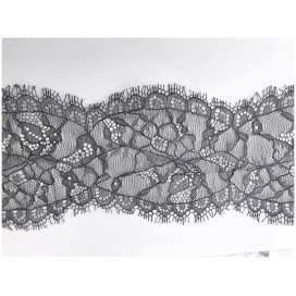 Dentelle Chantilly Couture en 8 cm  A Coudre Noir.