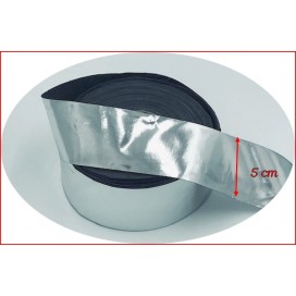 Ruban Simili Cuir Argent Au Mètre En  5 Cm  A Coudre Pour Vetements  Décorations