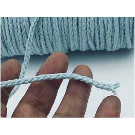 Cordon Coton Tréssé Bleu Marine Au Mètre