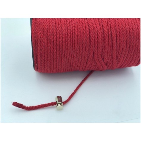 Cordon Coton Tréssé Rouge Au Mètre